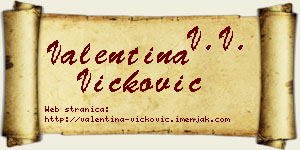 Valentina Vicković vizit kartica